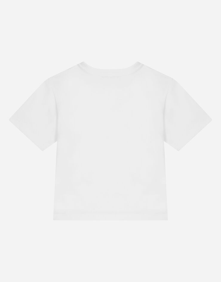 Jersey T-shirt DG round-neck US White Dolce&Gabbana® with embroidery in for Milano |