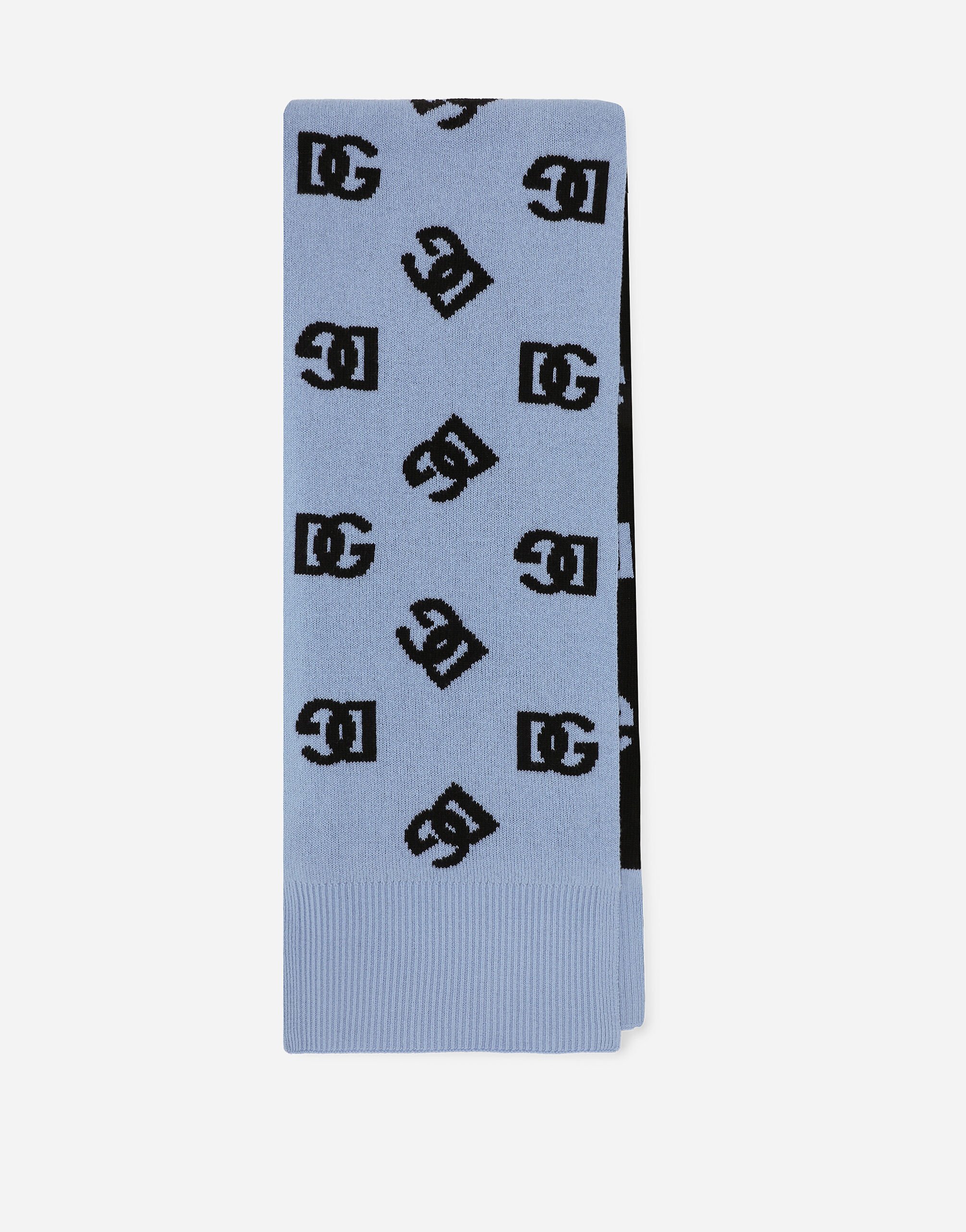 ${brand} Bufanda de lana con logotipo DG en jacquard ${colorDescription} ${masterID}