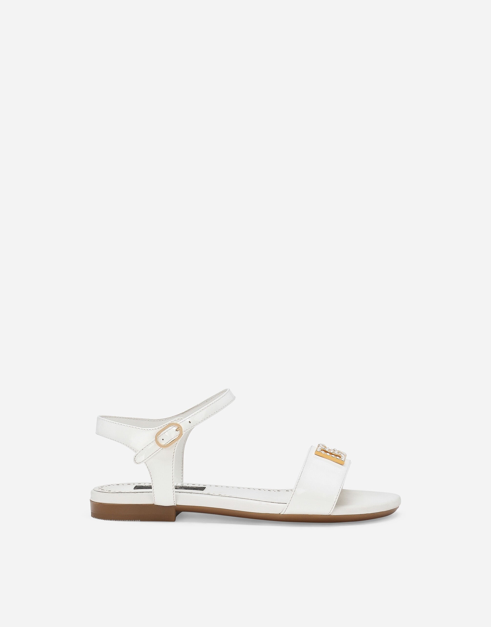Dolce & Gabbana Patent leather sandals White L51N69FG5BL