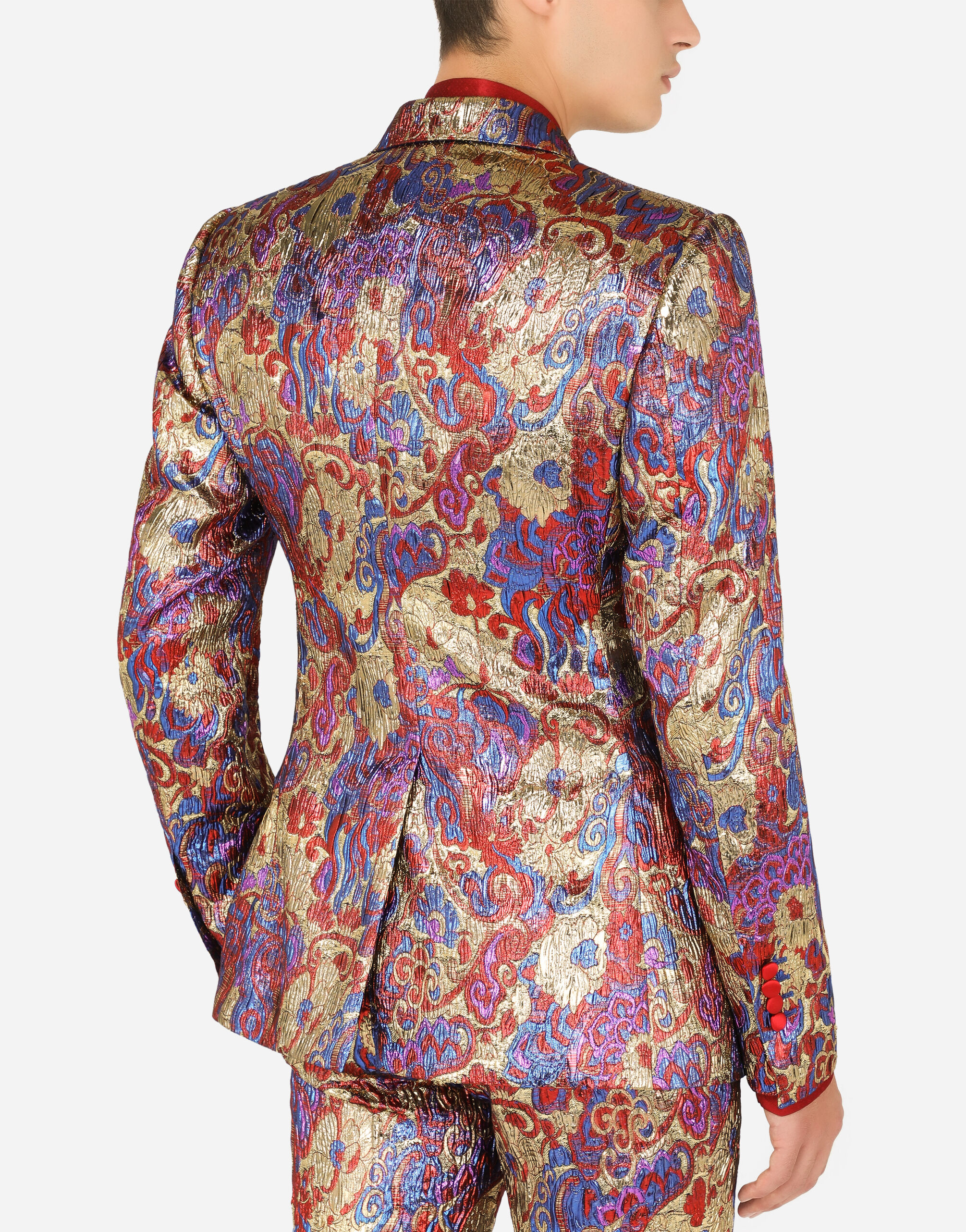 Oriental lurex jacquard Sicilia-fit jacket in Multicolor for