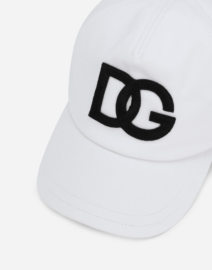 Dolce & Gabbana Baseball cap with DG logo patch White LB4H80G7D9B