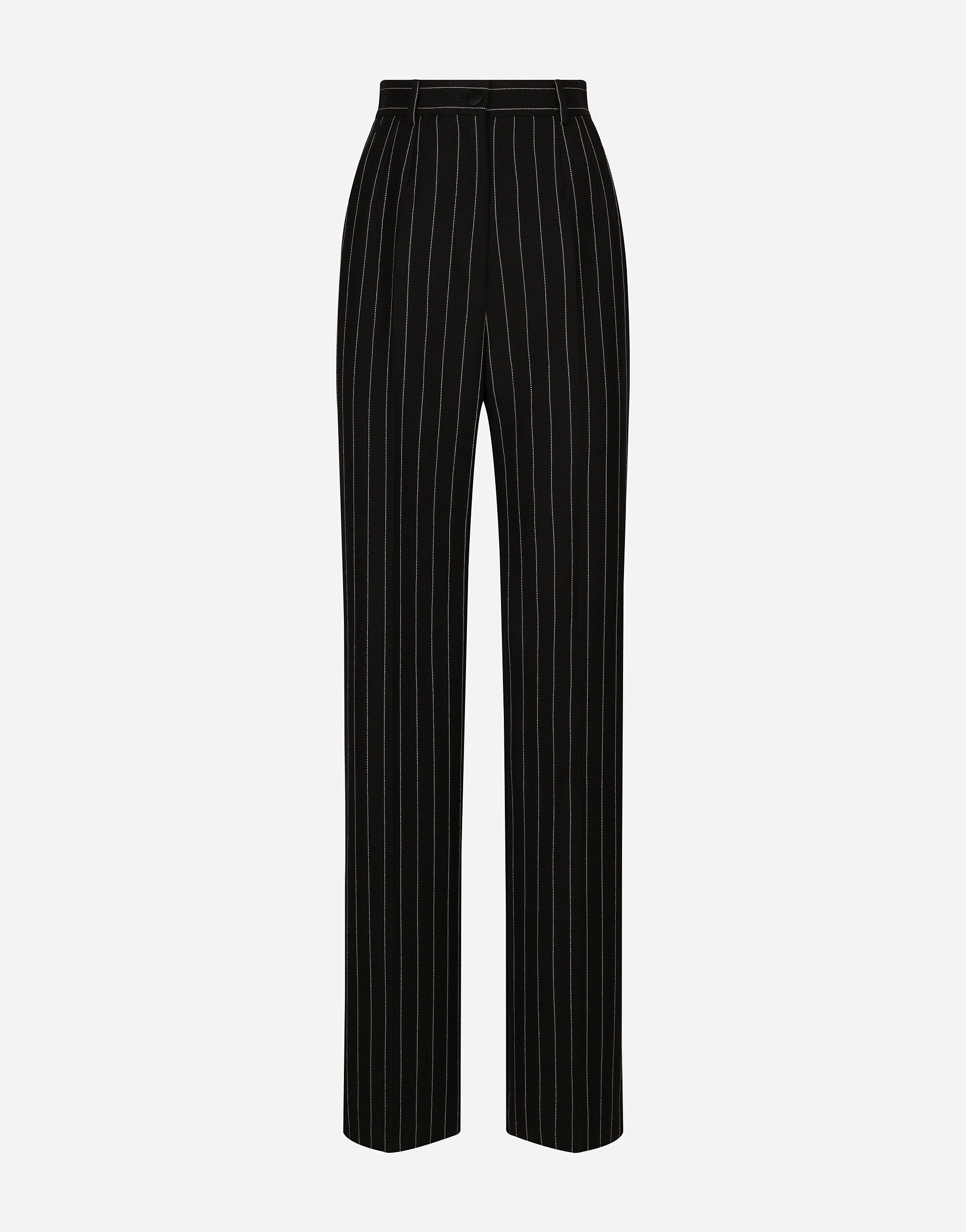 Dolce & Gabbana Flared pinstripe wool pants Print F6GADTHS1KD