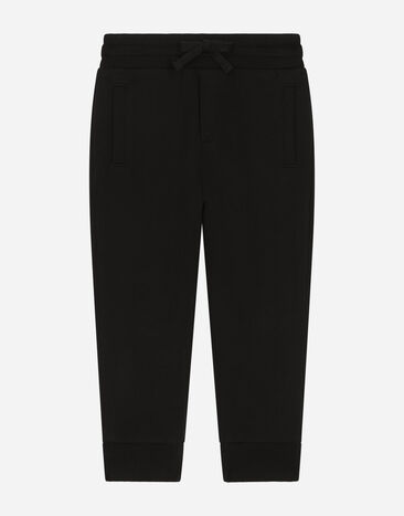 ${brand} Jersey jogging pants with logo tag ${colorDescription} ${masterID}