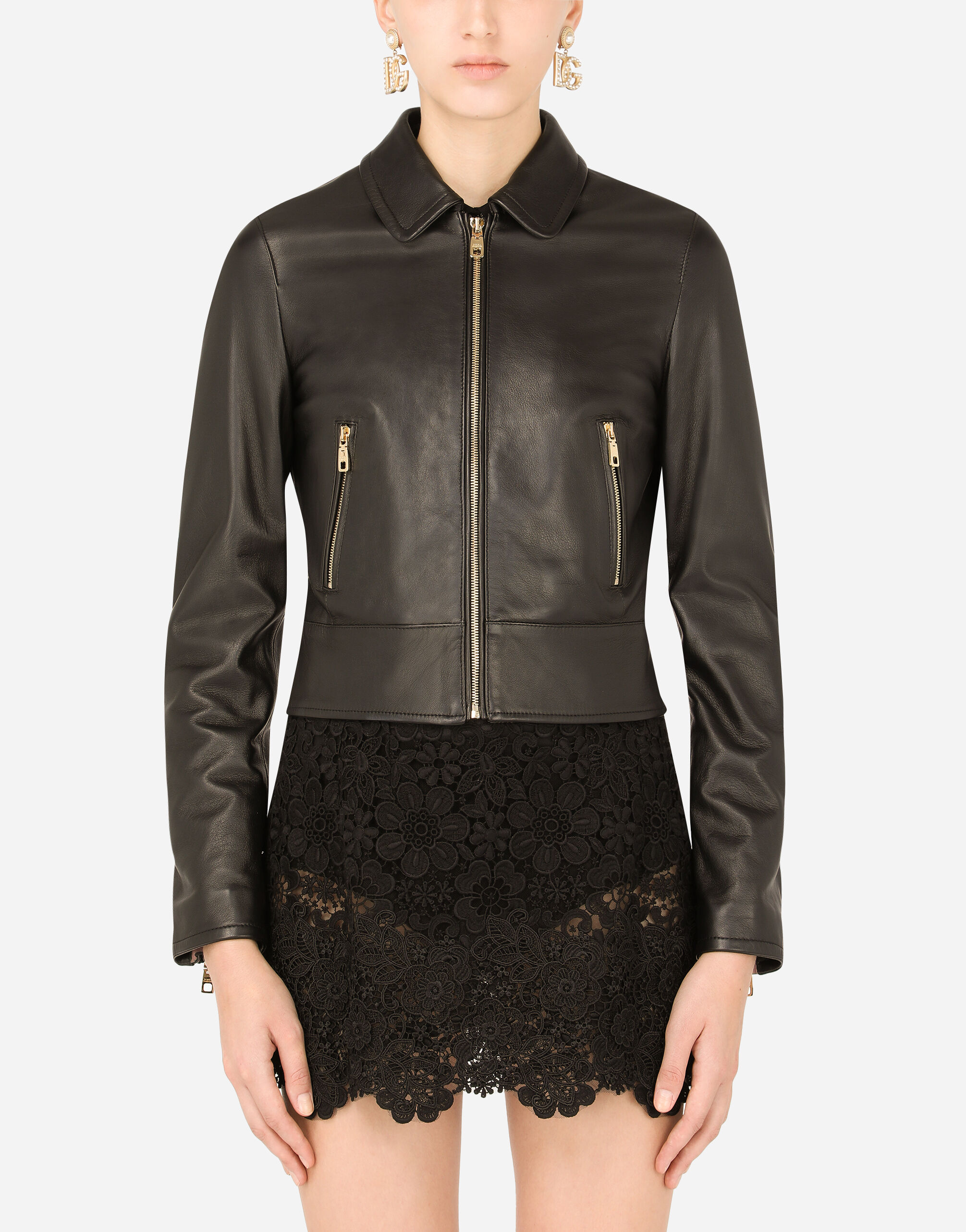 Leather jacket in Black for | Dolce&Gabbana® US