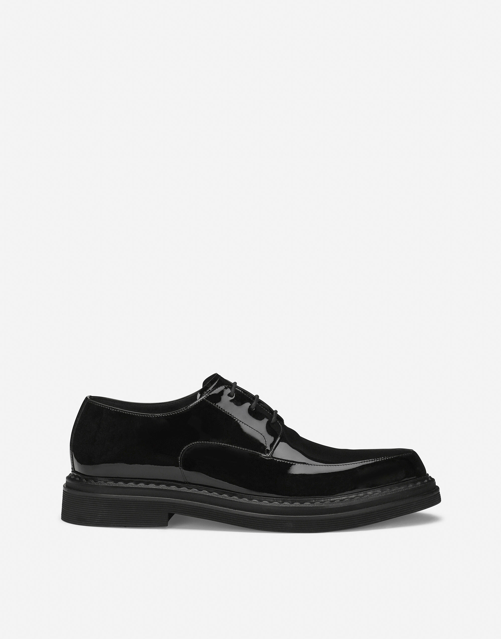 Patent Leather Derby Lace-up Shoes