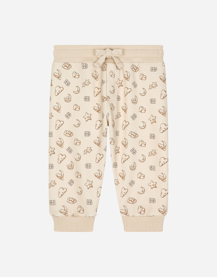 Dolce & Gabbana Pantaloni jogging in jersey con stampa stelle e lune Stampa L1JPIBHS7PH