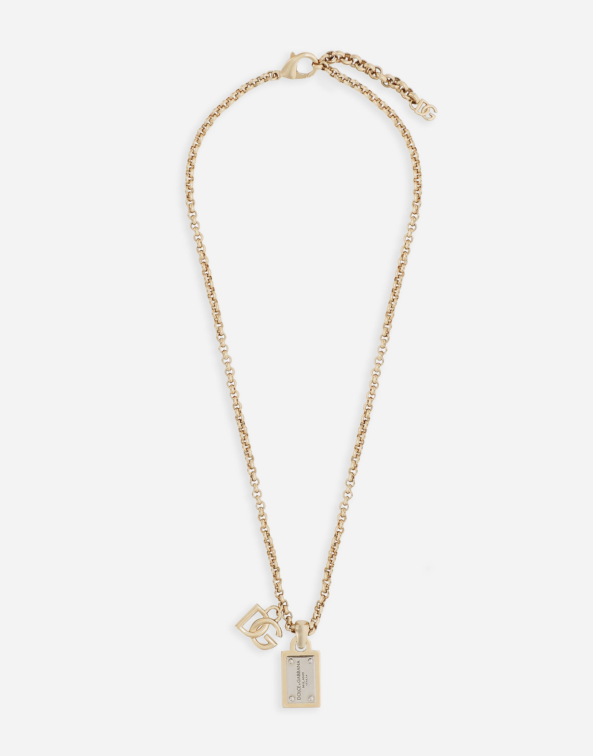 ${brand} Link necklace with DG logo and tag ${colorDescription} ${masterID}