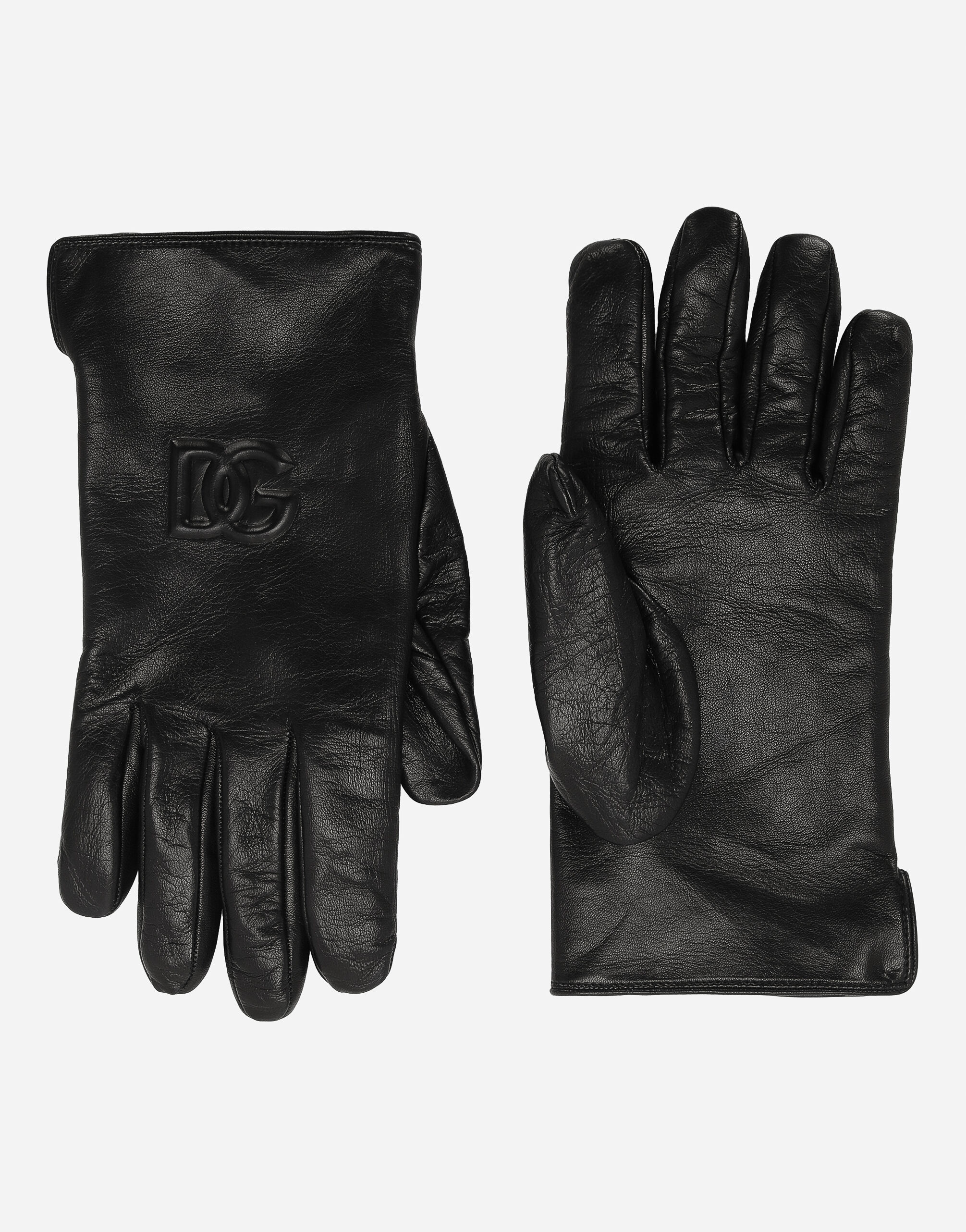 ブラックのメンズ Nappa leather gloves | Dolce&Gabbana®