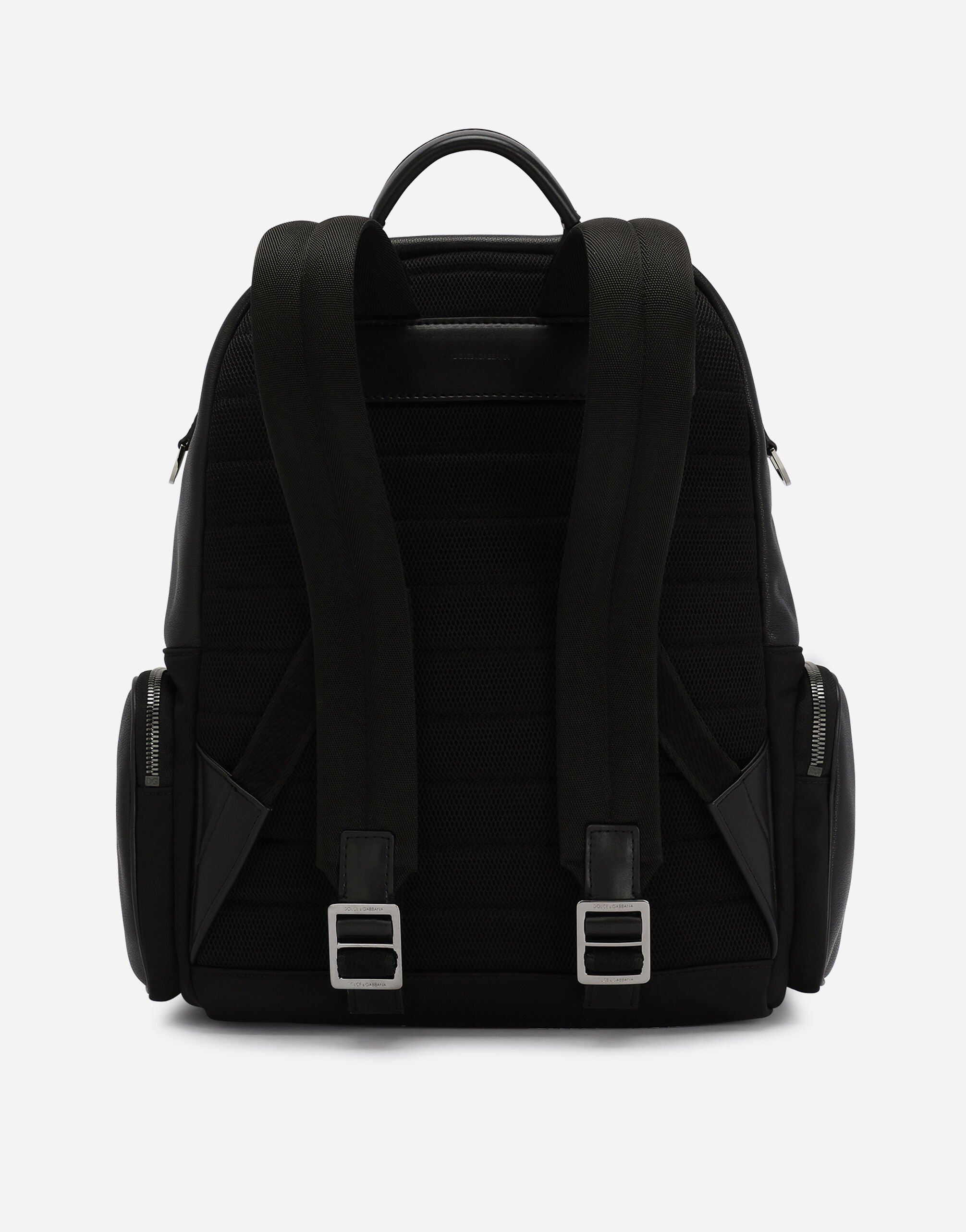 Nylon and grainy calfskin backpack in Black for | Dolce&Gabbana® US