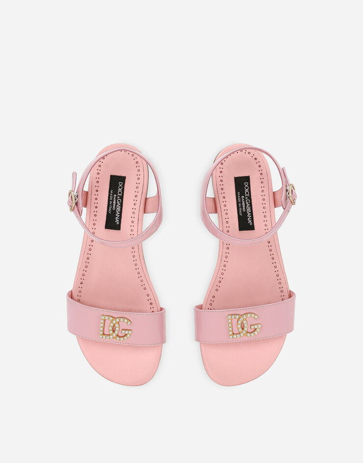 Dolce & Gabbana Patent leather sandals  розовый D11048A1153