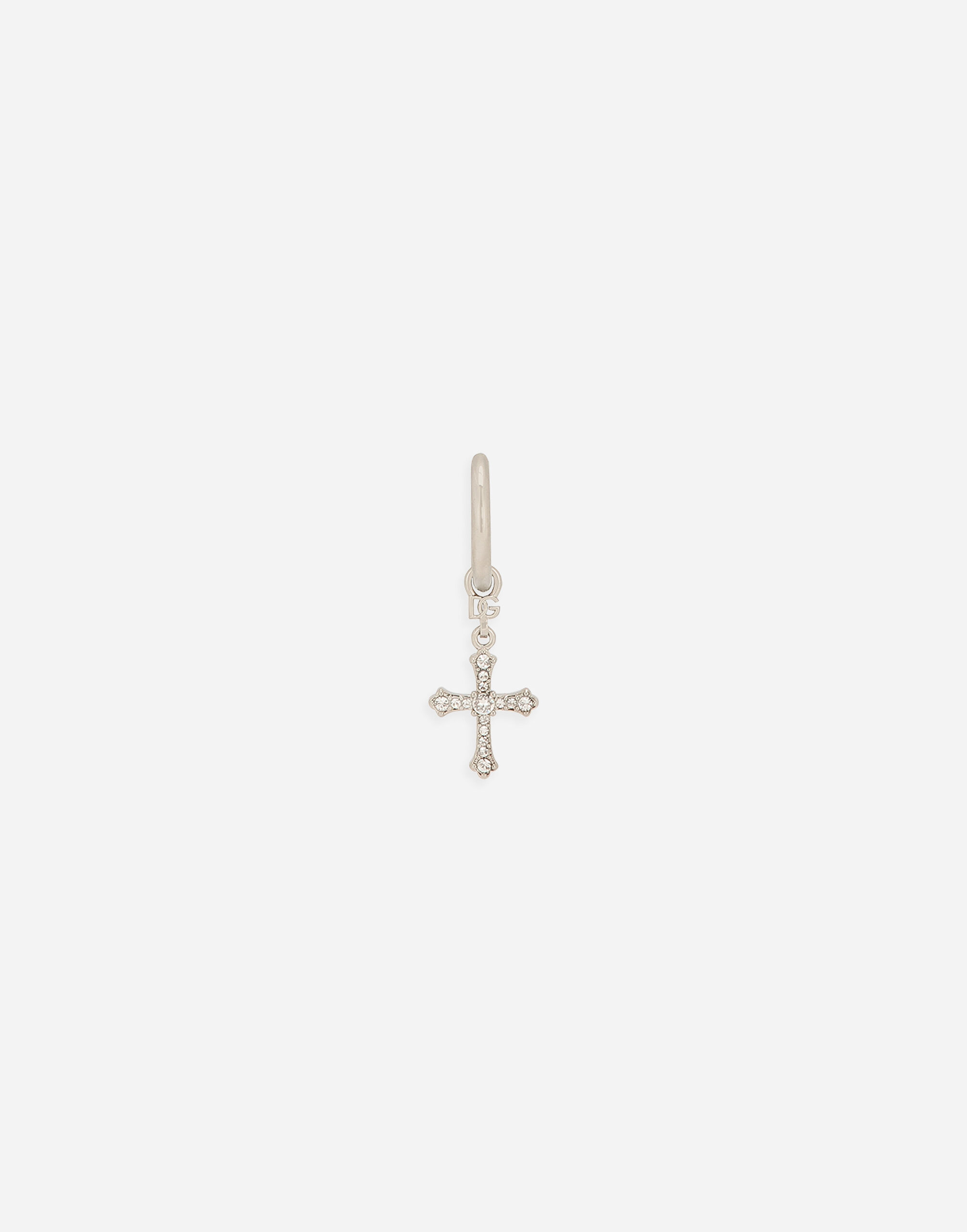 ${brand} single cross earring with “DNA” rhinestones ${colorDescription} ${masterID}