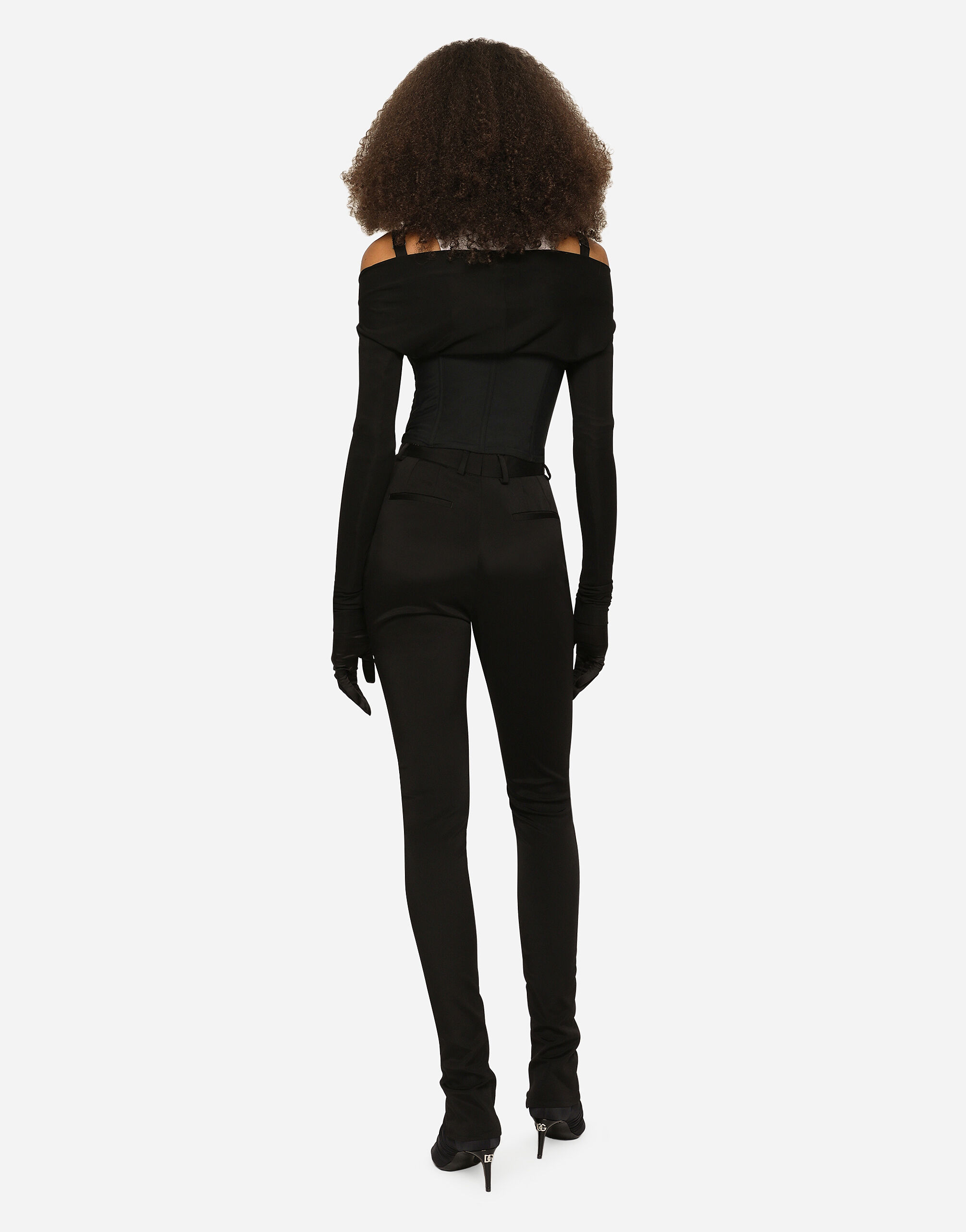 KIM DOLCE&GABBANA Cady pants in Black for Women | Dolce&Gabbana®