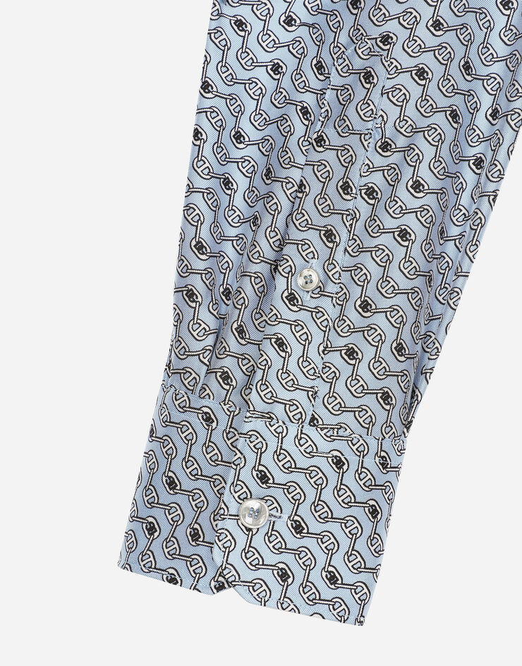 Dolce & Gabbana Silk Martini-fit shirt with tie print #N/A G5LB0TIS1V5