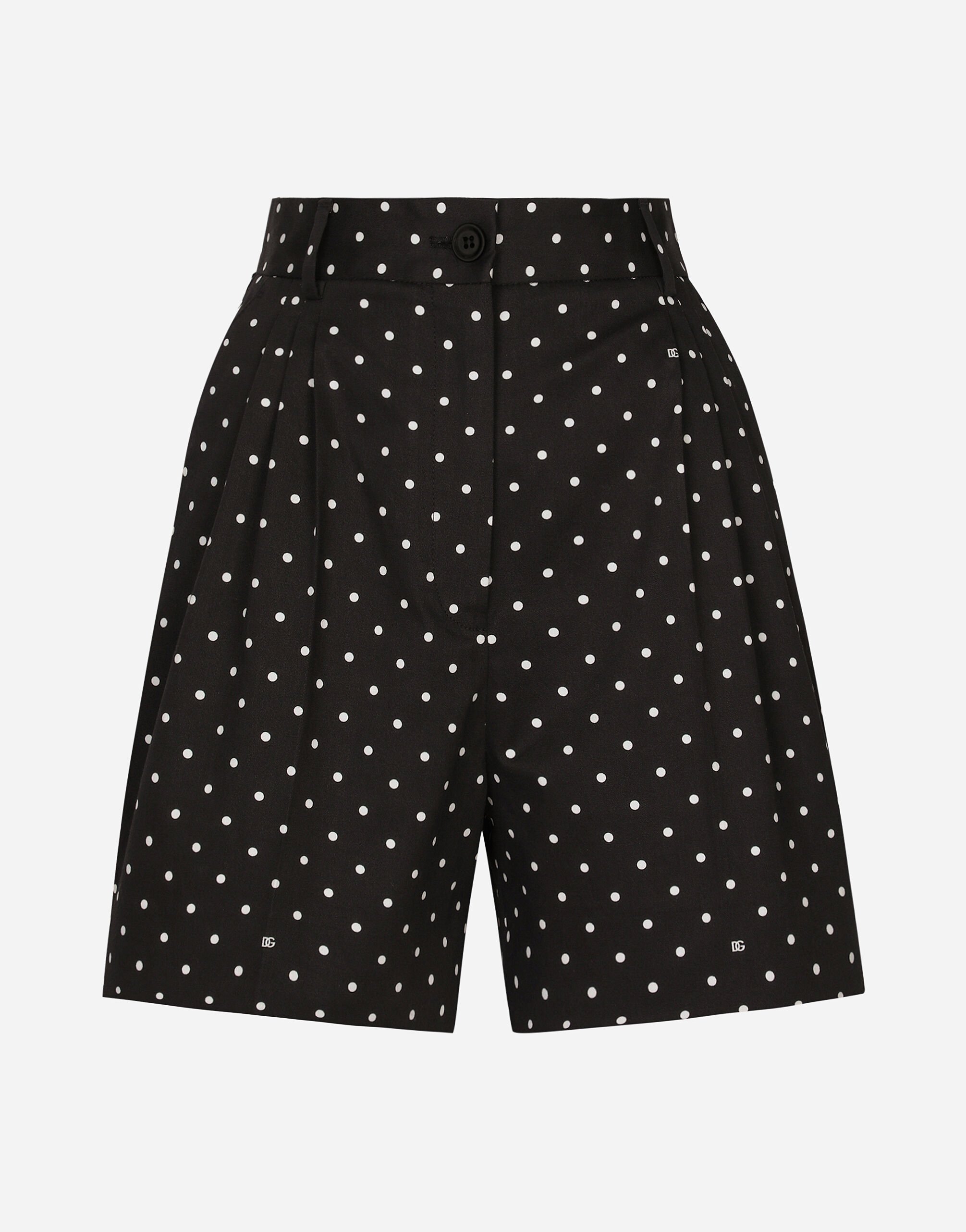 Dolce & Gabbana Polka-dot cotton shorts Print FTC4TTHI1TK