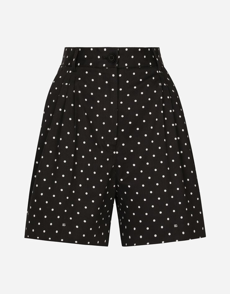 Dolce & Gabbana Shorts in cotone stampa pois Stampa FTC5WTFSFNP