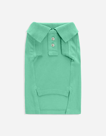 Dolce & Gabbana Polo in cotone per cani Verde GR531EGJ131