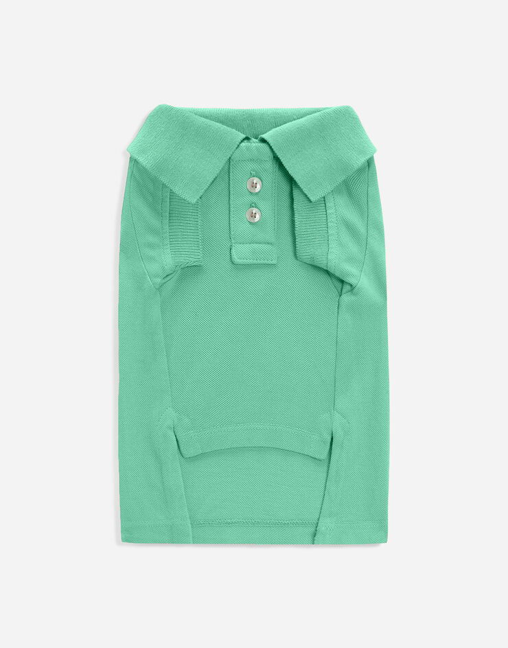 Dolce & Gabbana Cotton dog polo shirt Green GR531EGJ131