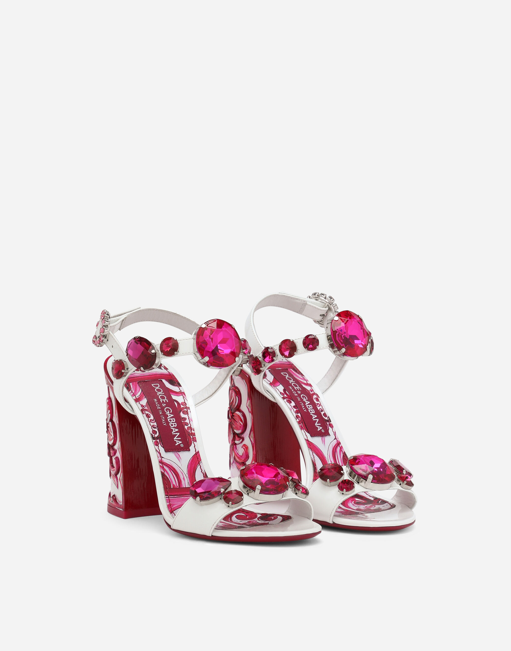 マルチカラーのウィメンズ Patent leather sandals | Dolce&Gabbana®