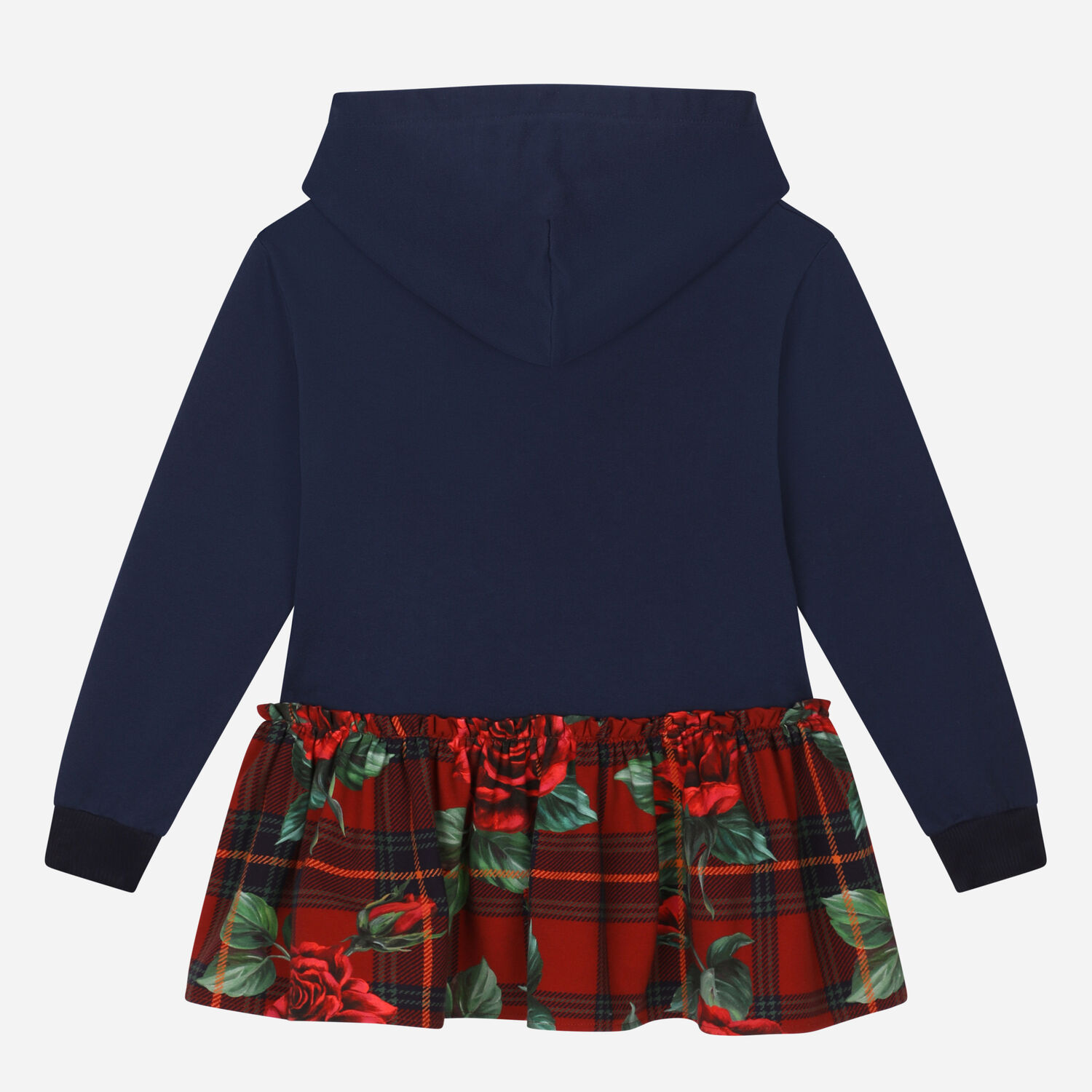 Dolce & Gabbana girl dress with gathered skirt Blue-Red