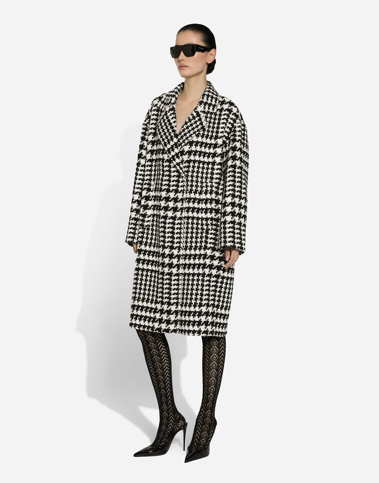 Dolce & Gabbana Oversize houndstooth coat Multicolor F0E2FTFMMGX