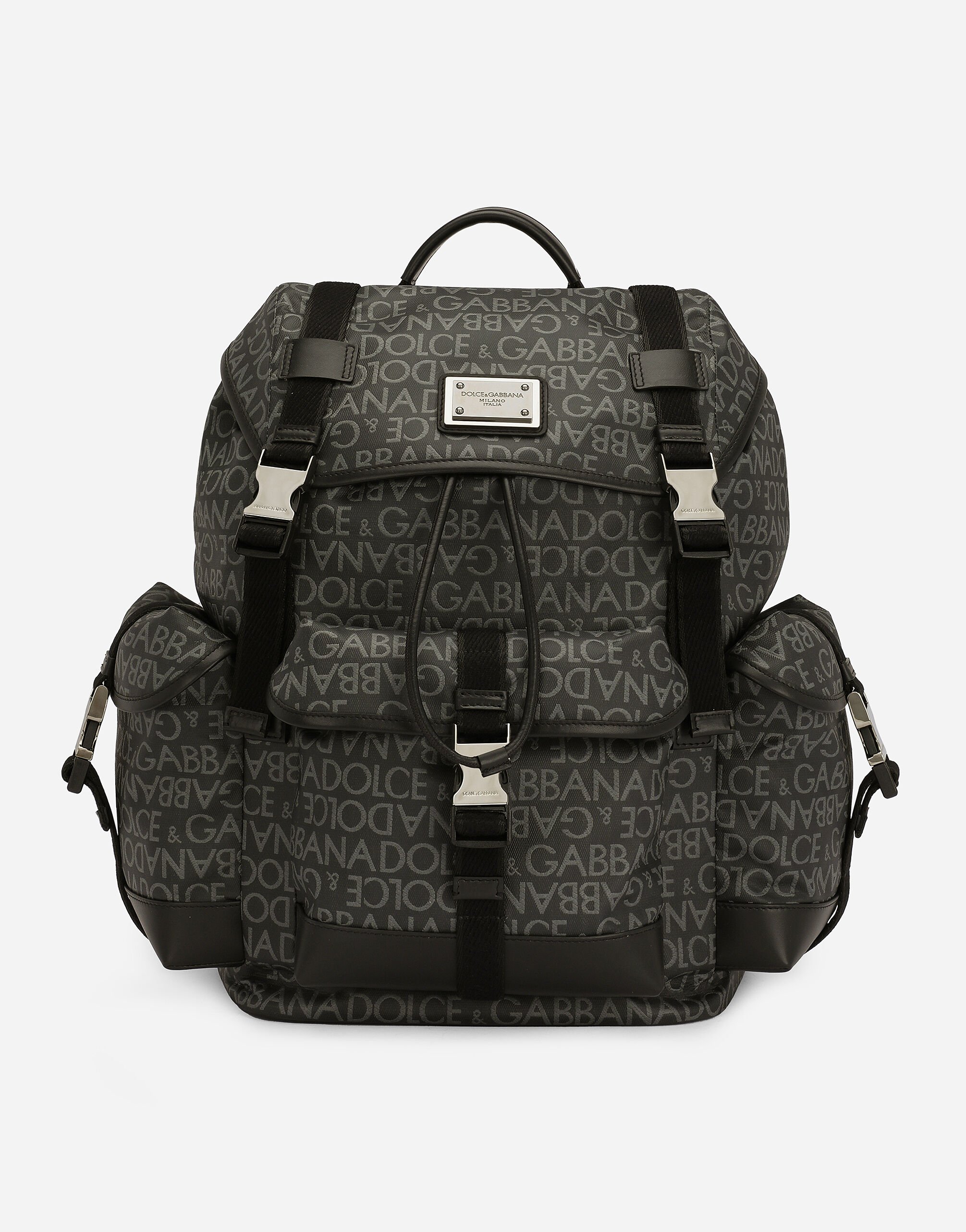Dolce & Gabbana حقيبة ظهر جاكار مطلية أسود BM2331A8034