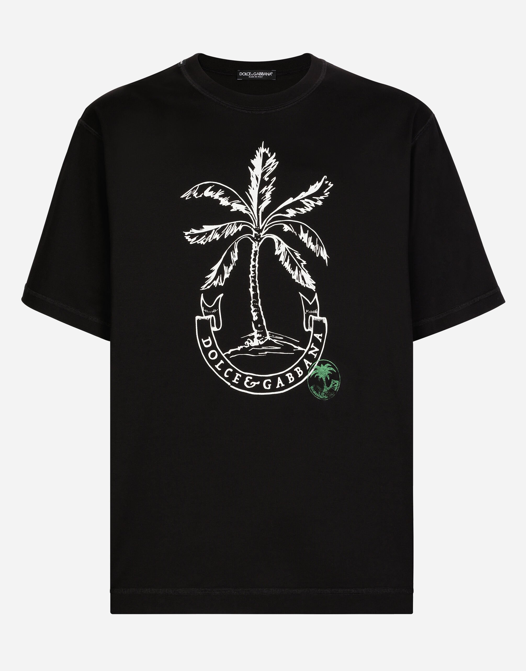 Dolce & Gabbana Short-sleeved banana-tree-print T-shirt Print G8PB8THI70H