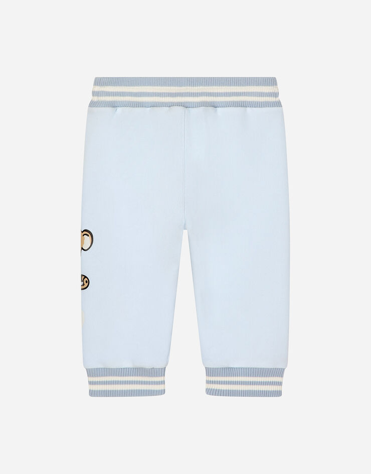 Dolce & Gabbana Pantalon de jogging en jersey avec logo DG et petit léopard Gris L1JPJOG7N1U