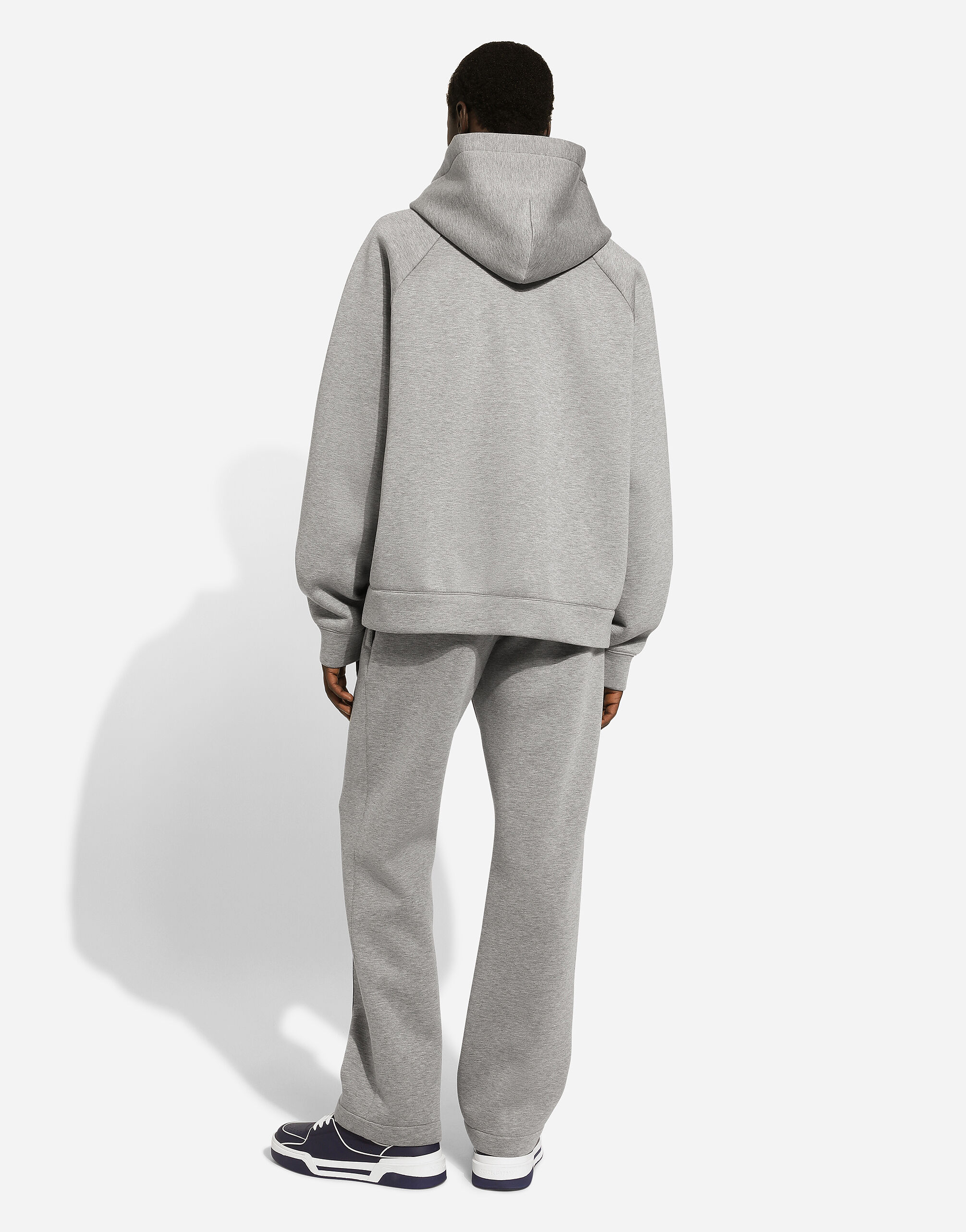 グレーのメンズ Zip-up hoodie with tag | Dolce&Gabbana®