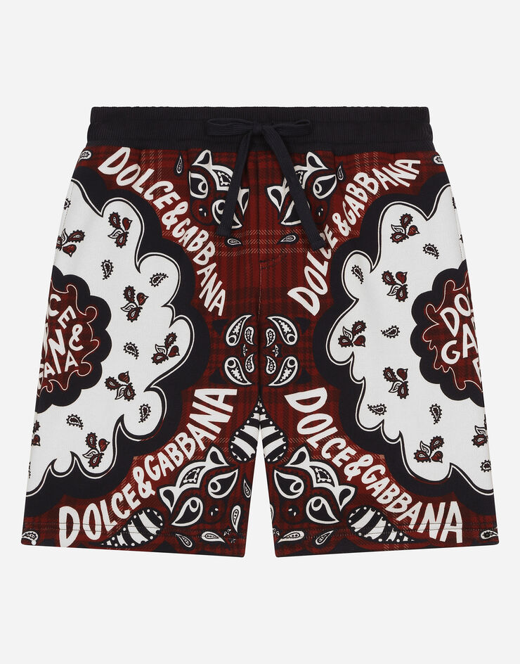 Dolce & Gabbana Bermudas aus Jersey mit Bandana-Print Drucken L4JQT1II7CX