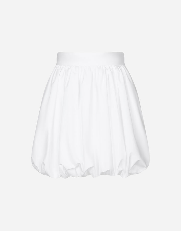 Dolce & Gabbana Falda globo corta de algodón Blanco F4CWETFU61C