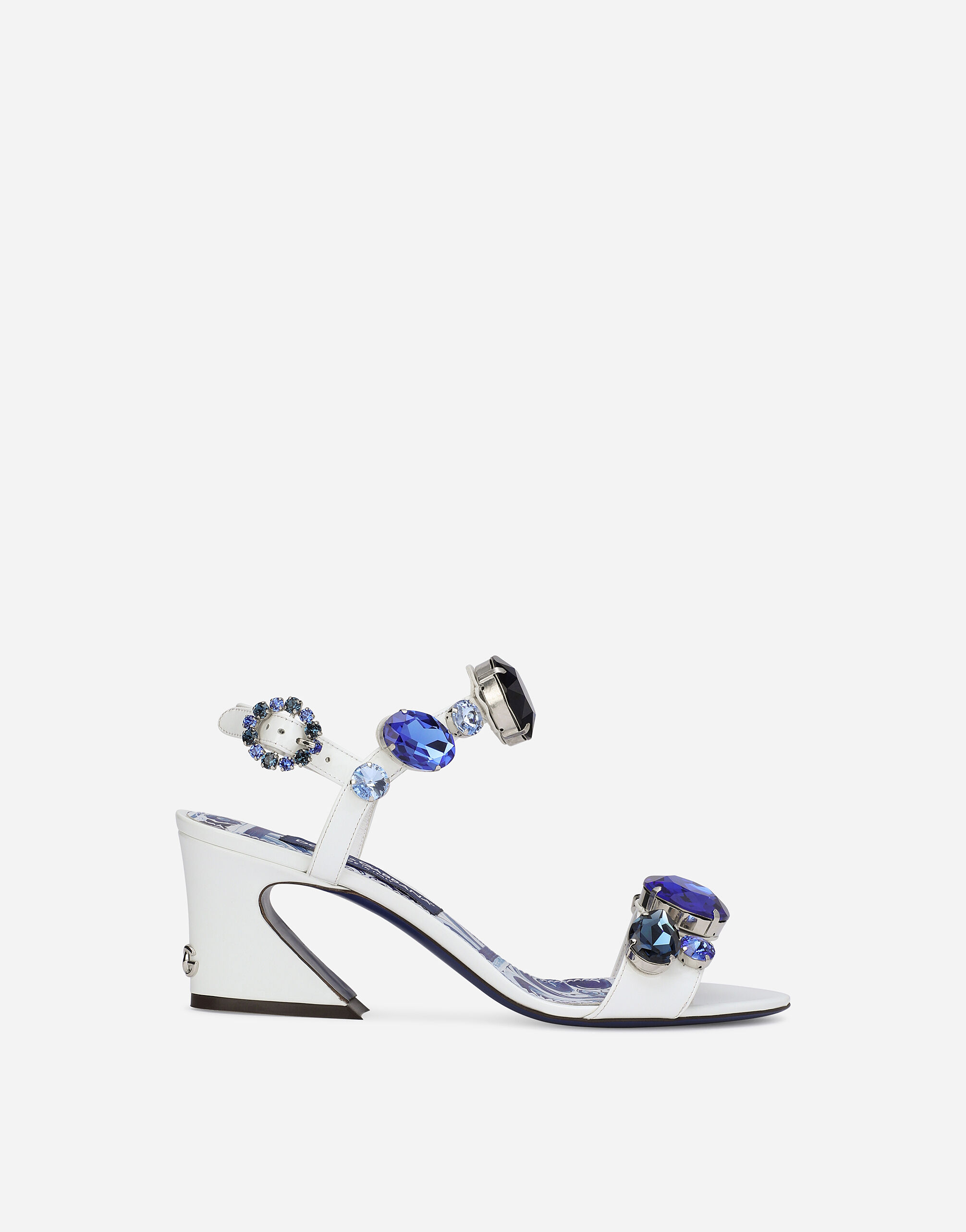 Dolce & Gabbana logo-lettering crystal-embellished Sandals - Farfetch