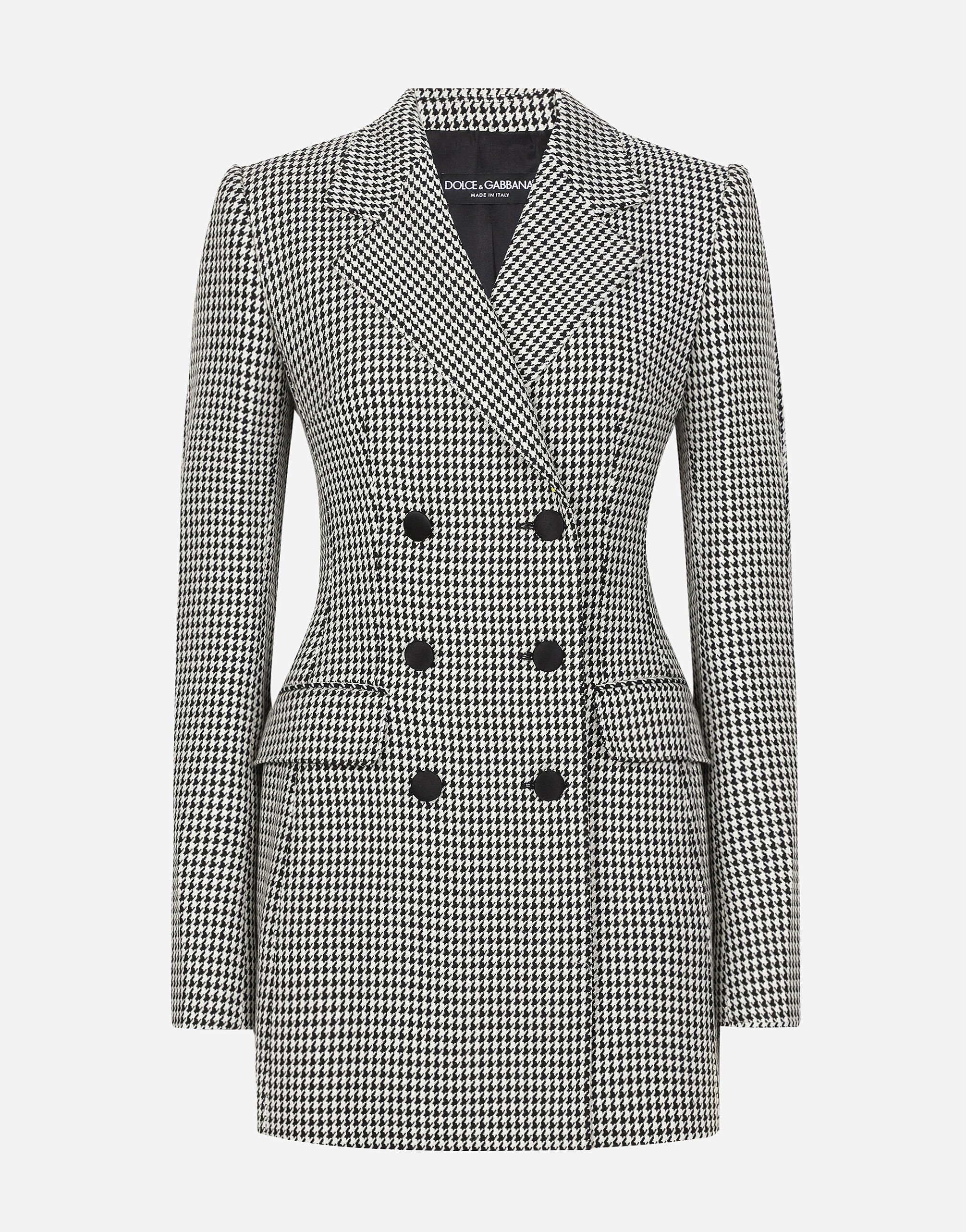 ${brand} Veste croisée en pied-de-poule ${colorDescription} ${masterID}