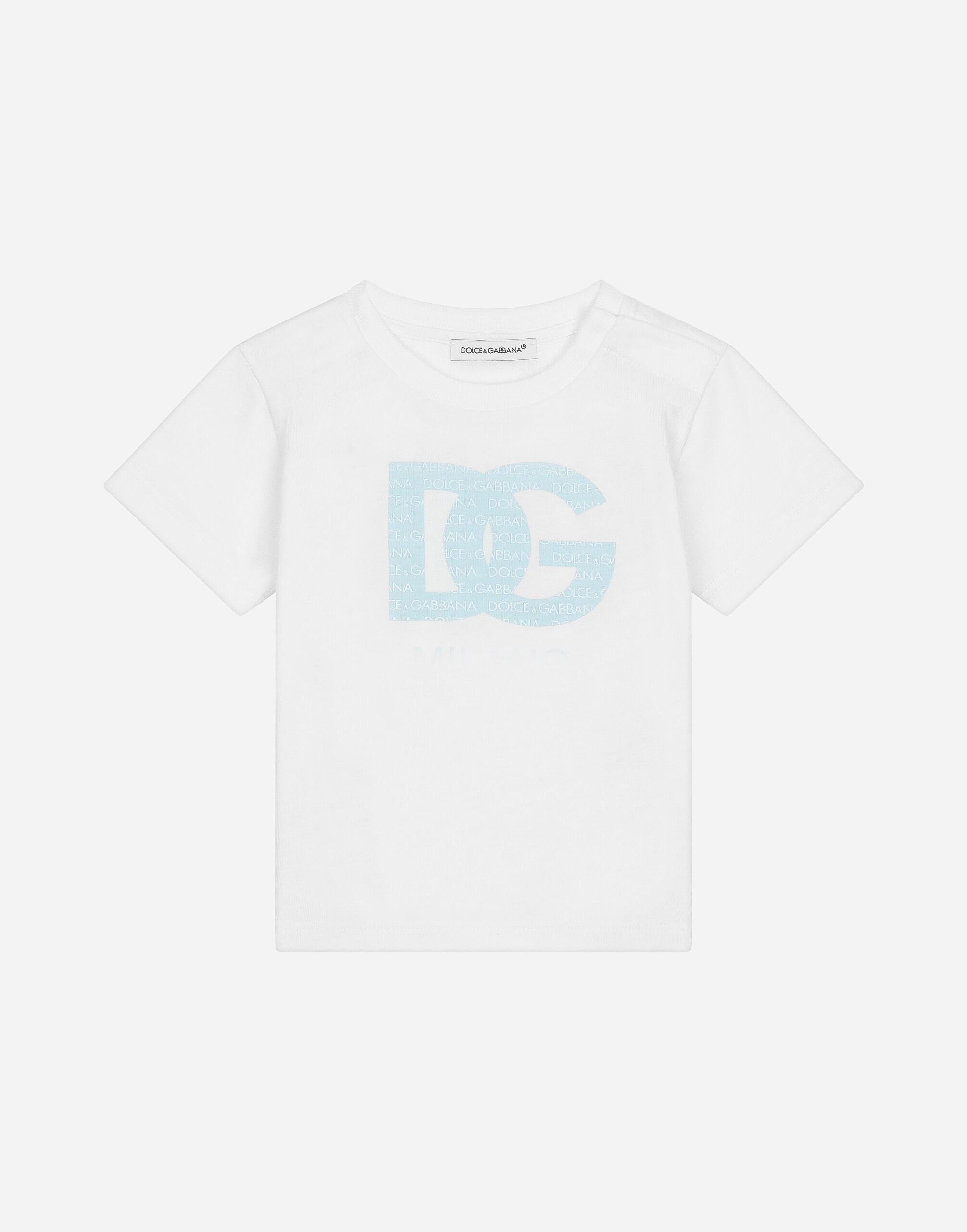 Dolce & Gabbana T-Shirt aus Jersey DG-Logo Drucken L1JTEYII7EA