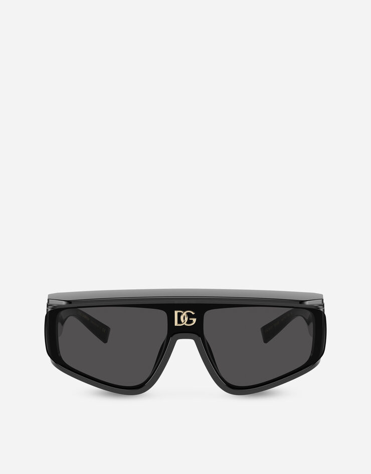 Dolce & Gabbana نظارة شمسية بشعار DG متقاطع أسود VG6177VN187