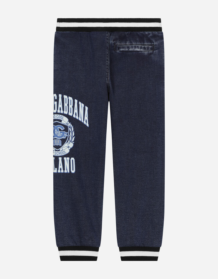 Dolce & Gabbana Jogginghose aus Denim mit Dolce&Gabbana-Logo Mehrfarbig L4JPFELDC42