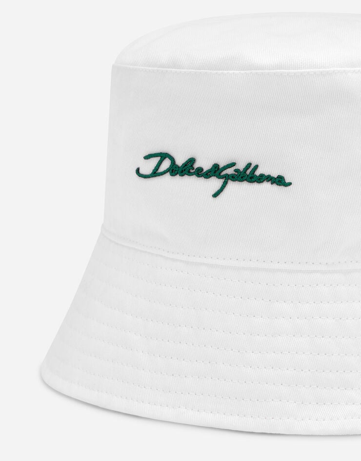 Dolce & Gabbana Bucket hat with Dolce&Gabbana logo White GH895AGI334