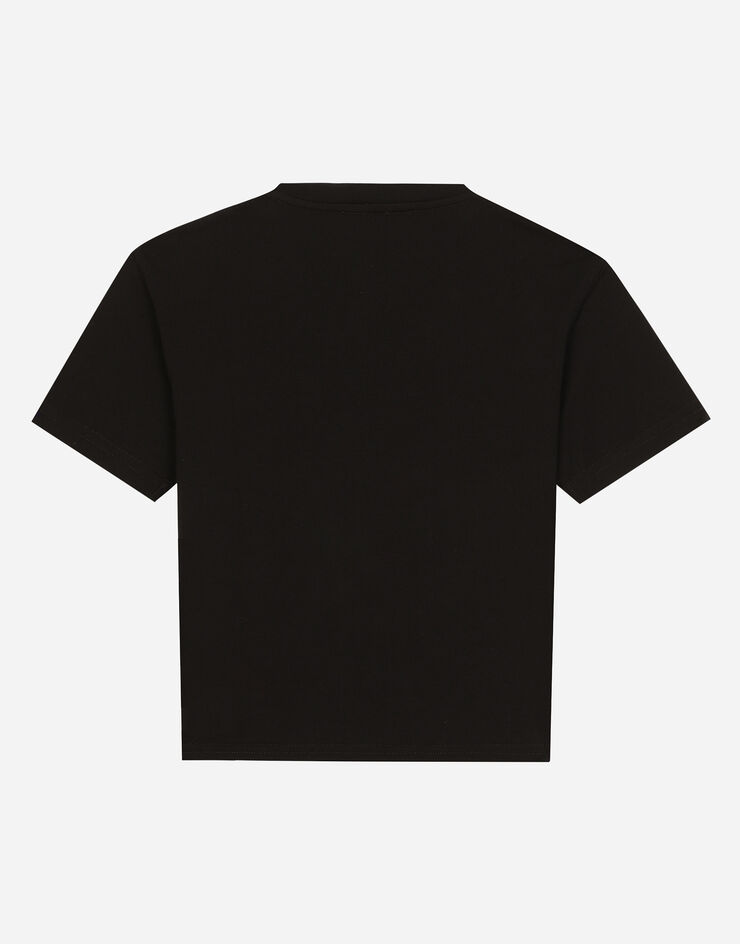 Dolce & Gabbana Camiseta de punto con logotipo Dolce&Gabbana Negro L4JTHVG7NVW