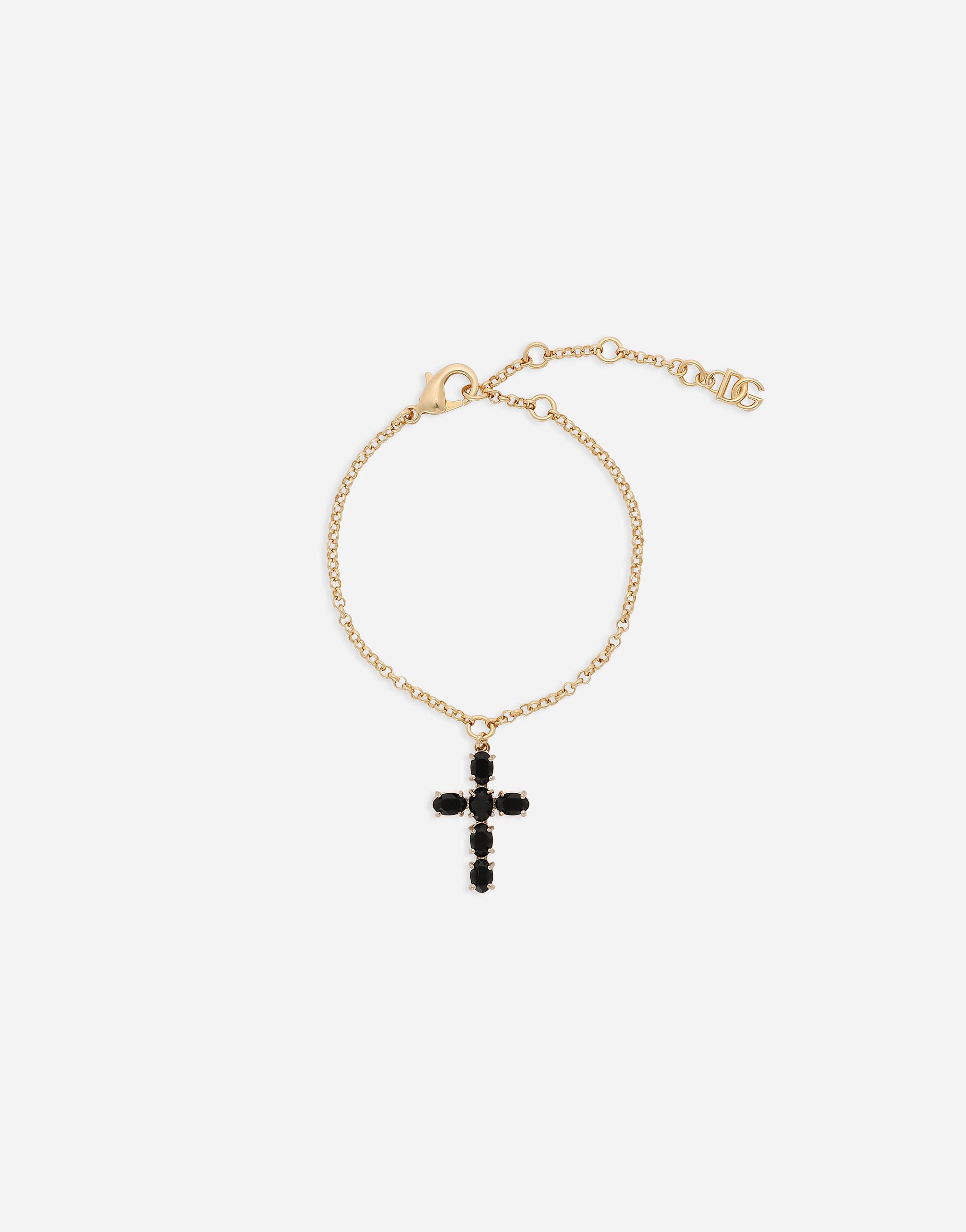 Dolce & Gabbana Fin bracelet chaîne avec breloque croix Doré WEQ6M5W1111