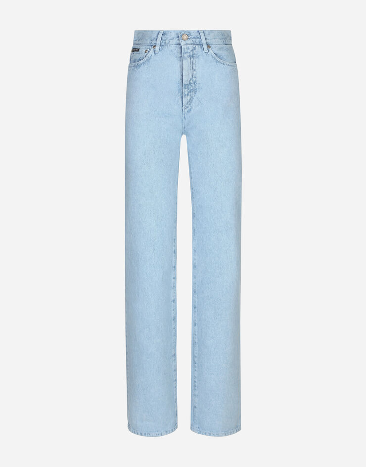 Dolce & Gabbana Jean patte d’éph en denim de coton Multicolore FTC69ZG8LX3