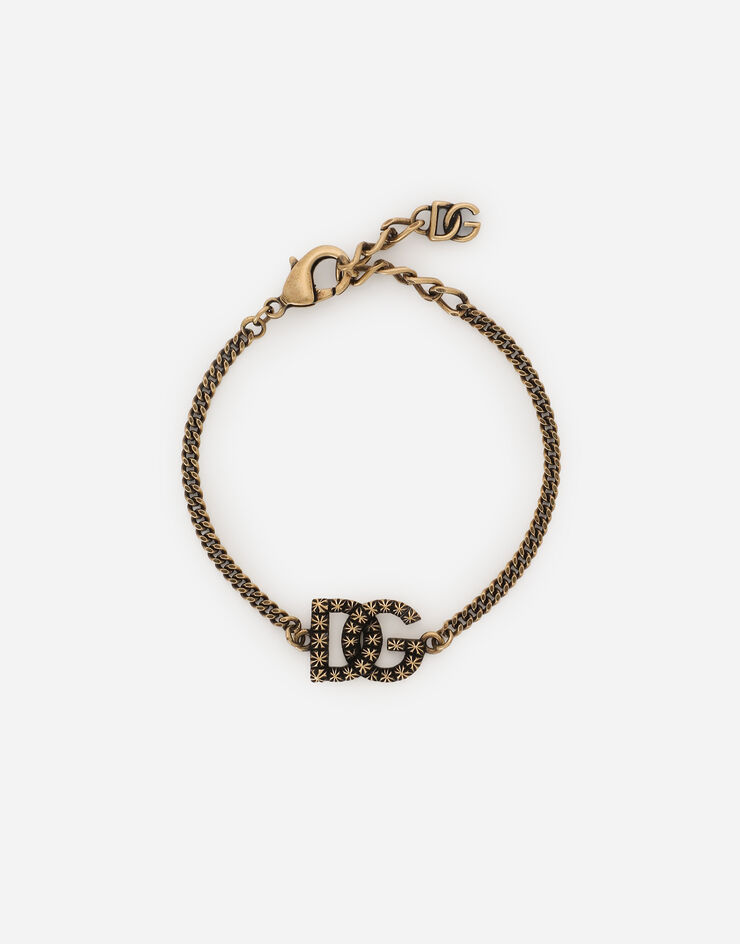 Dolce & Gabbana Bracciale a catena con DG Logo Oro WBQ6L1W1111