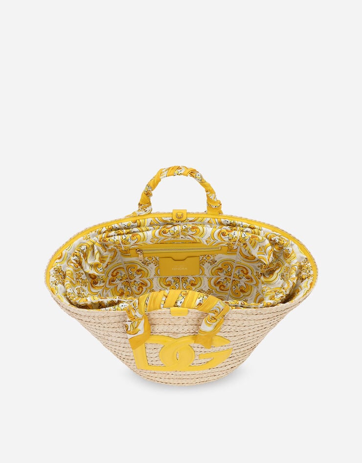 Dolce & Gabbana حقيبة تسوق كيندرا متوسطة أصفر BB7694AV860