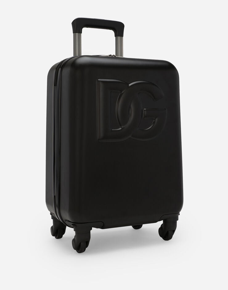 Dolce & Gabbana Hard case trolley with DG logo Black EM0134AN883