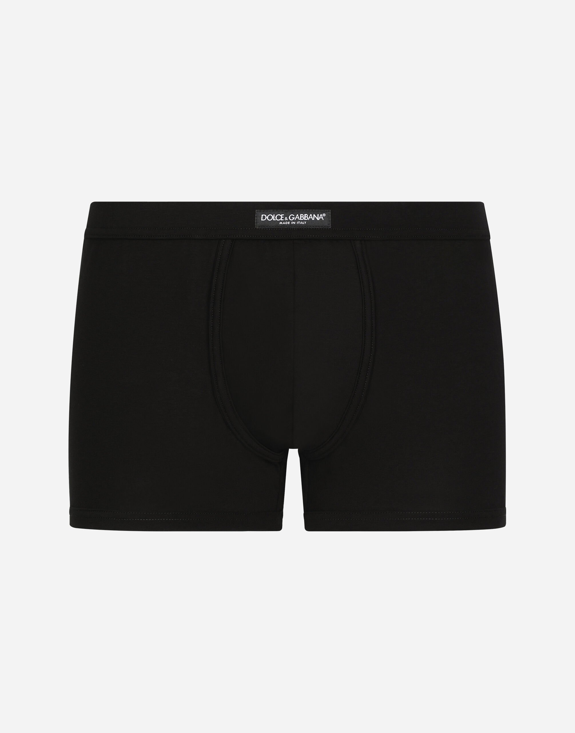 Two way stretch jersey boxers with logo label