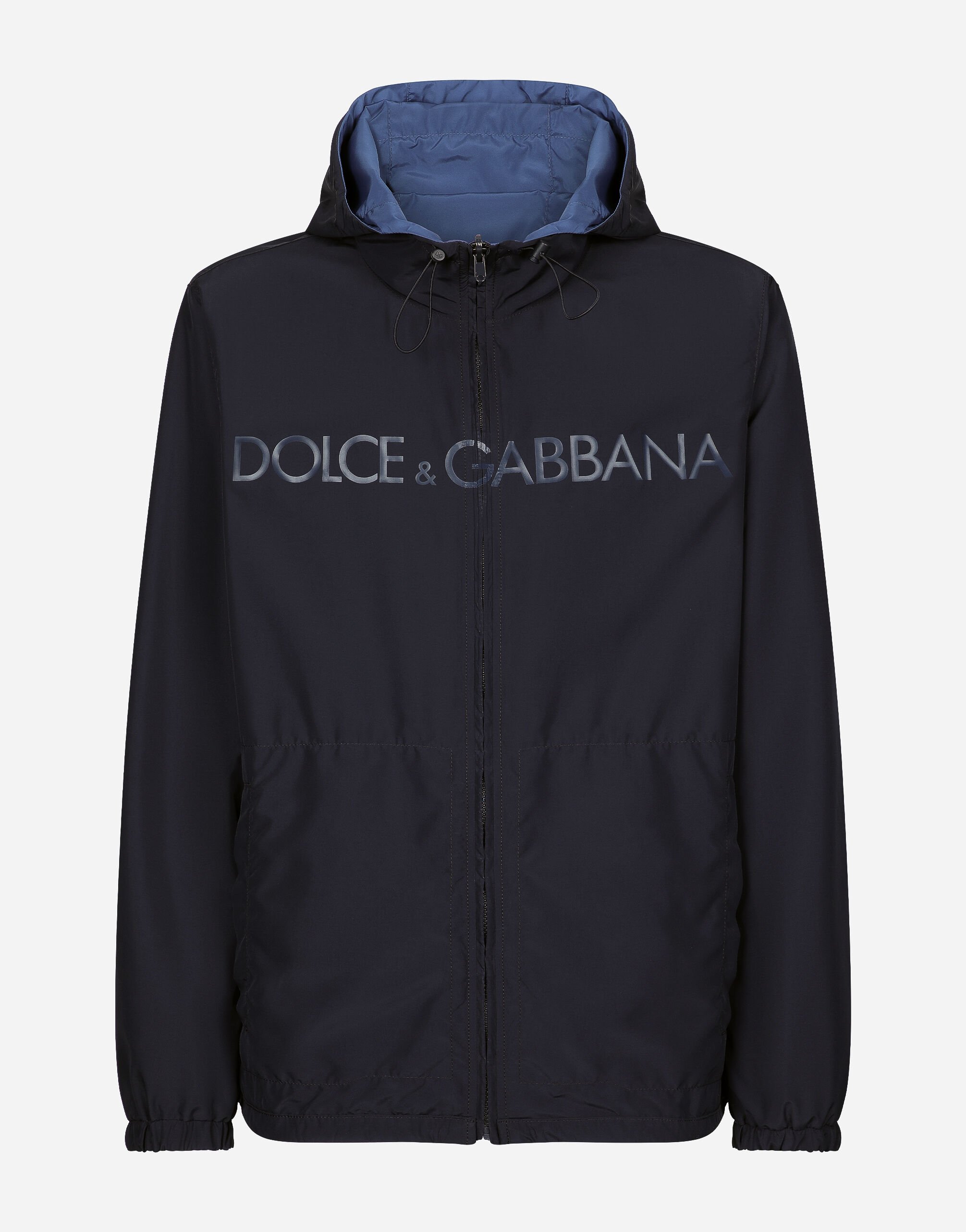 Dolce & Gabbana Chaqueta reversible con capucha y logotipo Marrón G9BEILHULT3