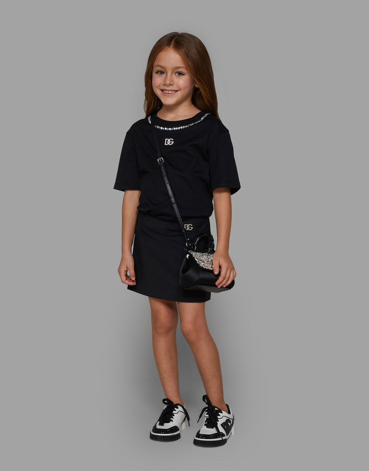 DolceGabbanaSpa Miniskirt with DG logo Black L54I82G7K5G