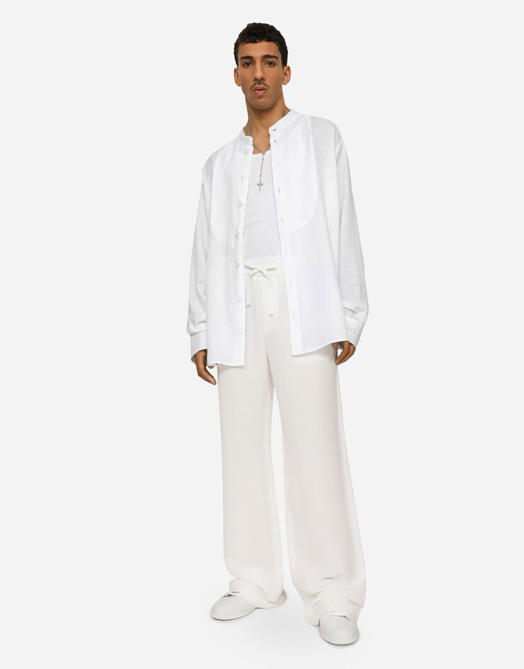 Dolce&Gabbana Pantalon de jogging en lin mélangé Blanc GV4MHTHUMG4