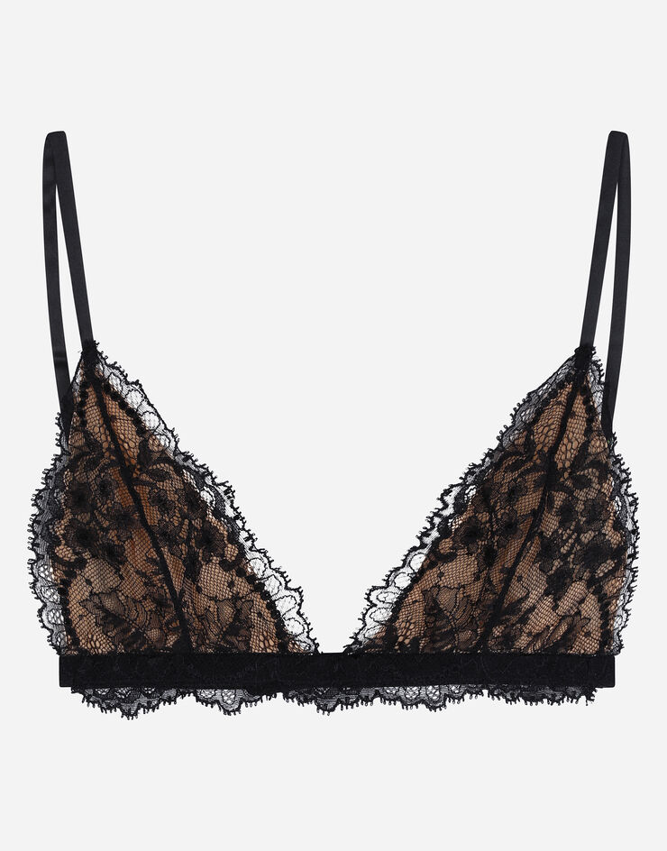 Chantilly lace triangle bra in Black for Women