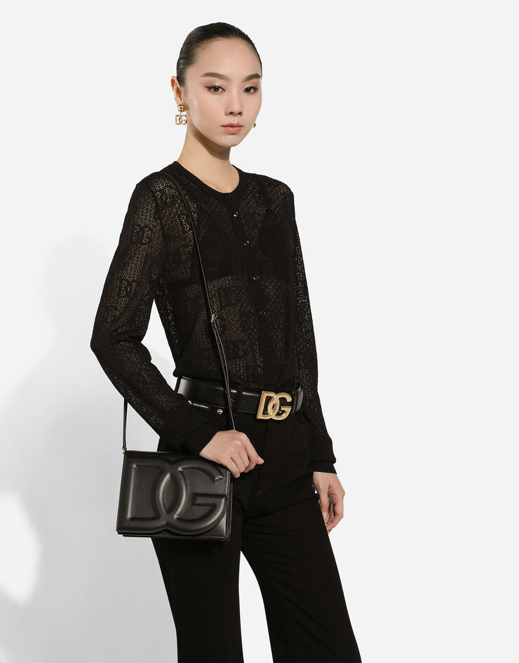 Dolce & Gabbana Calfskin DG Logo Bag crossbody bag Black BB7287AW576