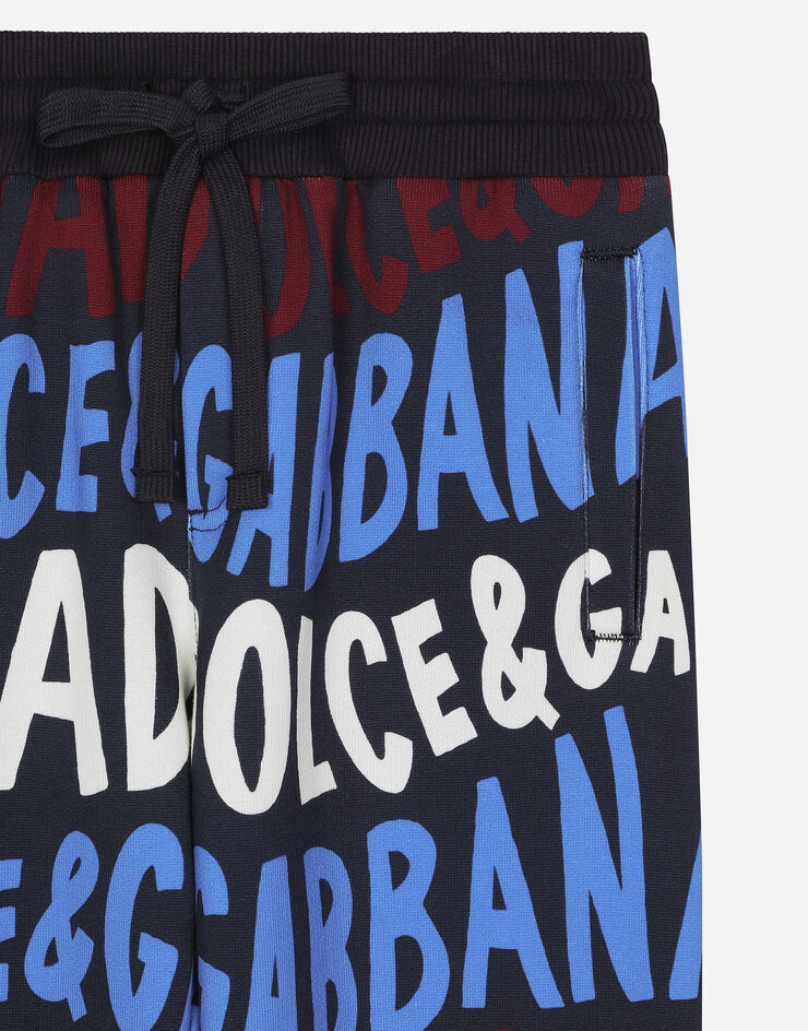 Dolce & Gabbana Pantalón de chándal de punto con logotipo Dolce&Gabbana Azul L4JPFEHS7OX