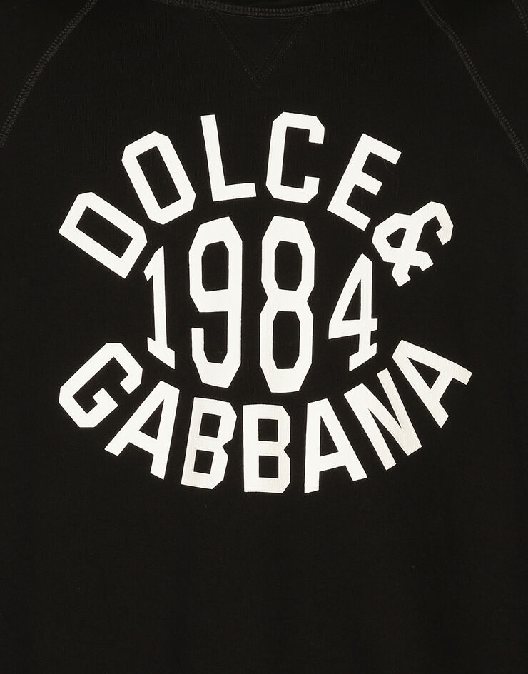 Dolce & Gabbana Hoodie with Dolce&Gabbana print Black G9ASSTG7NTM